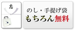 のし・手提げ袋もちろん無料