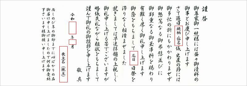 挨拶状について 粗供養 祖供養 ギフト 品物の専門店 粗供養ドットコム